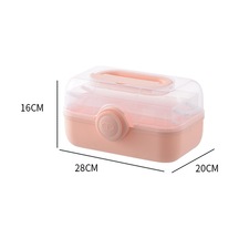 Mengtuo Ev Büyük Kapasiteli Çok Seviyeli İlaç Kutusu Pembe Trompet