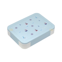 Bento 1330ml Lunchbox Tek Katlı 5 Bölmeli Pp Plastik Çocuk Sefer Tası Yemek Kutusu Mavi Çok Renkli