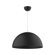 Rys Retro Metal Dekotatif Siyah İçi Siyah Dekoratif Tekli Saklıt Avize Çap:30 Cm Beyaz