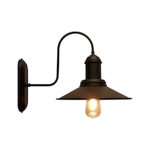 Retro Metal Kuğu Aplik Siyah Dekoratif Rustik Aplik Siyah