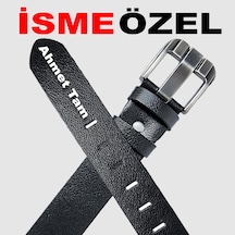 Rich Smith İsme Özel %100 Hakiki Gerçek Deri Spor Kemer Siyah
