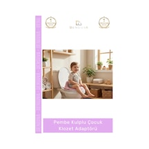 Çocukklozet Ergonomik Güvenli Hijyenik Kaymaz Tuvalet Eğitimi Pembe Kulplu Çocuk Klozet Adaptörü Çok Renkli