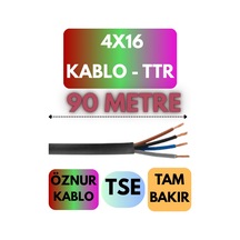 Öznur 4x16 Ttr Kablo Metre Seçenekli Siyah - 90 Metre