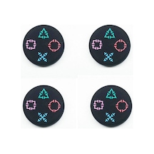 Desenli Sony Ps5/ps4/ps3 Analog Koruyucu Silikon Pad-geometri Desen
