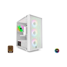 MOFAN MF2900W PC Gaming Kasa BETA 3 Seri 80 Plus 850W Power Supply 4x ARGB Fan Beyaz