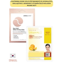 Dermal 3 Katmanlı Rose Gold Göz Maskesi + Vitamin Özlü Kolajen Maskesi