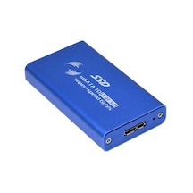 Keepro USB 3.0 to MSATA NGFF 1.8" SSD Harici Harddisk Kutusu Mavi