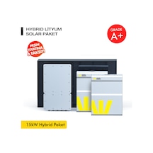 Werer Energy   15kW Hybrid Solar Paket - LiFePO4 Batarya/Inverter/Solar Panel