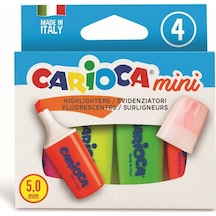 Carioca Fosforlu Mini İşaretleme Kalemi 4 Renk Çok Renkli
