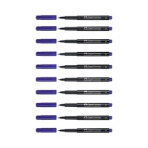 Faber-castell Multimark Asetat Kalemi Permanent S Seri Mavi 1523 51 10 Lu Kutu