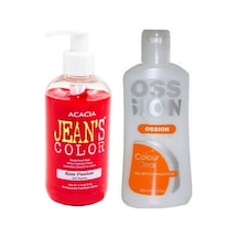 Jeans Color Saç Boyası Gül Kurusu 250 ml Ve Ossion Saç Boya Temizleyicisi 200 ml