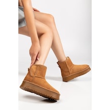 Suins Soule Model İçi Komple Kürklü Cırtlı Siyah Taba Ten Kadın Bot Taba