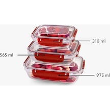 Master Dikdörtgen Saklama Seti 3'lü 310-565-975 Ml Royaleks-30886 Diğer