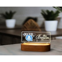 Bk Gift Kişiye Özel İsimli Doktor Temalı Led Işıklı Akrilik Masa İsimliği-3, Ofis Dekoru, Mesleki Hediye, Ofis Hediyeleri Kobitmeyen137971 Bk Gift