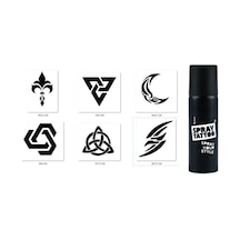 Airbrush Tattoo Tribal Modeller Spray Tattoo Geçici Siyah Sprey Dövme Seti Siyah