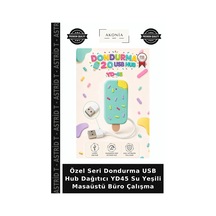 Özel Seri Dondurma Usb Hub Dağıtıcı Yd45 Su Yeşili Masaüstü Büro Çalışma