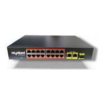 Uranıum Poe-1621sfp-200w 16 Port 10/100+2xgıgabıt Rj45+1xsfp Uplınk 250 Metre Poe Rackmount Swıtch Realtek Chıpset Bbz