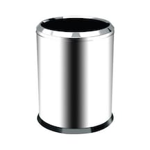 Çemberli 304k Krom Çöp Kovası 12 L 23x36 Cm Gri