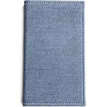 Hesap Sümeni Adisyon Kabı Kot Desen Mavi Vegan Deri 12 X 20 Cm. 8