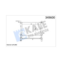 Kale 349600 Motor Su Radyatörü - Mazda 2 2003- 1.6 1141490 - 1214785 - 1222562 - 1325831 - 2s6h8005cc - 2s6h8005cd - 4s6h8005da - C20115200 - C40115200 - 1897432 - Me4s6h8005da