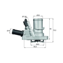 Termostat - Fiat Linea, 500, Panda, Grande Punto, Punto, Doblo, Tipo, Bravo, Fiorino, Qubo, Idea, Palio, Siena, Egea, Mito - Mahle-termostat-tı1448