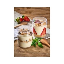 6'lı Kapaklı Tiramisu Kabı, Şeffaf Mika, Buzdolabı Uygun 0