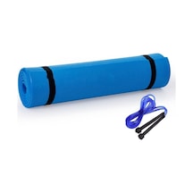Mavi Pilates Minderi Ve Yoga Egzersiz Matı 6,5mm + Atlama İpi Karışık