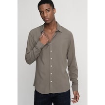 Tudors Slim Fit Dar Kesim Uzun Kol Dökümlü Viskon Şık Erkek Haki Gömlek-27333-haki Haki Tudors Slim Fit Dar Kesim Uzun Kol Dökümlü Viskon Şık Erkek Haki Gömlek-27333-haki Haki