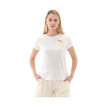 Puma Graphıcs Runnıng Illustratıo Kadın T-shirt Beyaz 526553-02 Beyaz