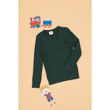 U.s. Polo Assn. Erkek Çocuk Koyu Yeşil Kazak /triko 50315639-vr079 Koyu Yesıl