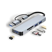 7in1 Type-c Çok Fonksiyonlu Hdmı Girişli Usb Çoğaltıcı Type-c Çoğaltıcı