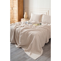 Boho Waffle-bej Çift Kişilik 240x260 Yatak Örtüsü 50x70 - 2 Ad Yastık Kılıfı 7040a