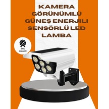 Lb Solar Şarjlı Kamera Tasarımlı Led Duvar Lambası Hareket Sensörlü Dış Mekan Aydınlatma