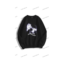 Startmore Y2k Unisex Embryo By Bisiklet Yaka Sweatshirt Hoodie Kod 1754 Siyah Siyah