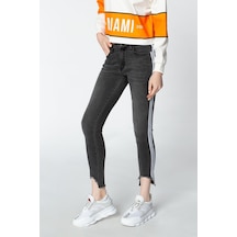Vigoss Sport Kadın Skınny Fit Şeritli Pantolon Vsd152-70131 Siyah