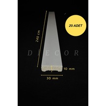 Diecor Dekoratif Boyanabilir 20 Adet 3 Cm Polistren Duvar Çıtası Beyaz 30 X 10 Model:xa192