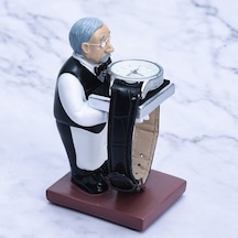 Tongxida Küçük Eski Butler + Siyah Kapak Saat Rafı, Dekoratif Süsler Standı