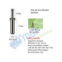 5xHunter Psu-02-12A (3,6Mt) Kısa Gövde(7cm) Sprey Çim Fıskiyesi