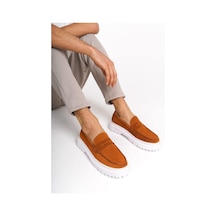 Mubiano Hakiki Deri Mbkry109-tb Erkek Kuşak Detay Taba Loafer Taba
