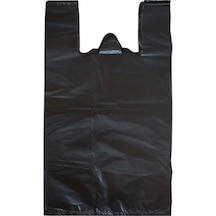 Siyah Dökme Market Poşeti Torbası - Hışır Atlet Poşet - Mini Boy - 20 X 35 Cm. - 5 Kg.