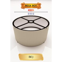 Bej Lambader Başlığı 35 Cm Mega Boy .