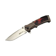Mtech 463 Kahverengi Kamp Çakı 21cm - Yarı Otomatik, Kemerlikli, Plastik Sap Çok Renkli