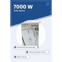 Elektrikli Şofben 7000w 3 Kademeli Anlık Sıcak Su Duş Lavabo Hazı