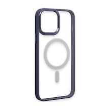 Apple iPhone  Uyumlu  15 Pro Max Kılıf Room Magneticsafe Silikon - Sierra Blue
