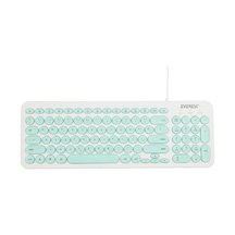 Km-01k Turkuaz Usb Yuvarlak Tuşlu 3d Mouse Combo Lc Layout Klavye + Mouse Set