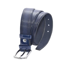Süzer Deri Lacivert Rugan Suni Deri Desenli 3.5 Cm.lik Klasik Kemer - 8005-80 Lacivert