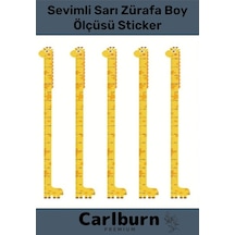 Özel Üretim İz Bırakmayan Çift Taraflı Bantlı Silinebilir Ev Sevimli Sarı Zürafa Boy Ölçüsü Sticker