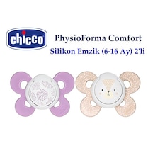 Chicco Physio Comfort Silikon Kız Bebek Emzik 6-12 Ay 2'li