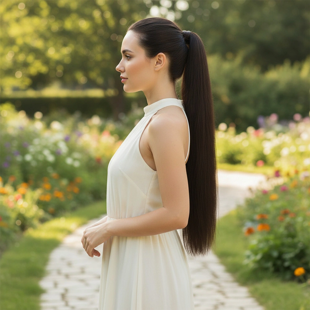 Lastik Tokalı At Kuyruğu Düz / Kızıl - Joby-718157 Çok Renkli