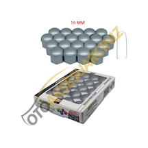 A Kalite Mefsa Bijon Kapağı Düz 19 Mm Gri 20 Li Set